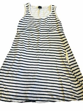 GAP Maternity, White and Black Striped Tank Dress with Pockets, Size XS